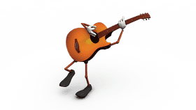 Energetic Musical Instrument Dance Performer PNG