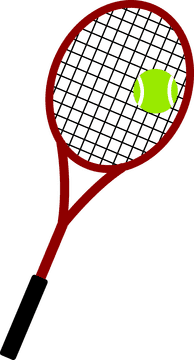 Vibrant Tennis Racket with Neon Ball PNG