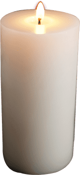 Radiant White Candle of Serenity PNG