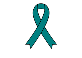 Teal Awareness Ribbon for Health Advocacy PNG