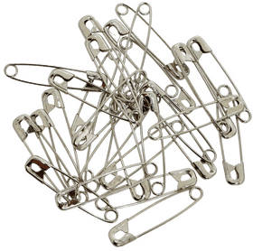 Classic Safety Pin Collection on Display PNG