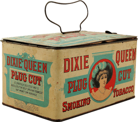 Dixie Queen Vintage Tobacco Storage Box PNG