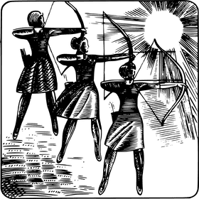 Archery Target Under a Radiant Sun PNG