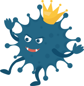Coronavirus King The Mischievous Microbe PNG