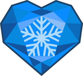 Frozen Elegance Quartz Crystal Heart PNG