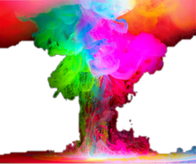 Colorful Smoke Explosion PNG