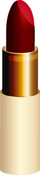 Elegant Red Lipstick in Glamorous Case PNG