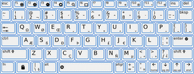 Colorful Interactive Keyboard Layout Design PNG