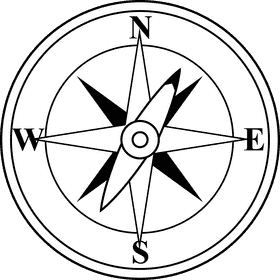 Compass Rose Navigating the Four Directions PNG