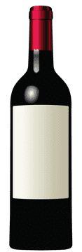 Elegant Red Wine Bottle with Blank Label PNG