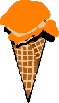 Sweet Citrus Bliss Ice Cream Cone PNG