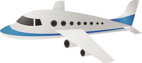 Sleek Blue and White Airplane Design PNG
