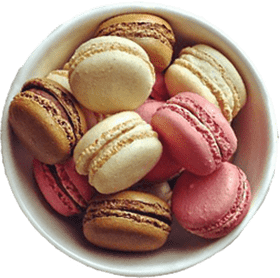 Elegant Macaron Box of Delightful Treats PNG