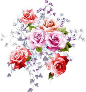 Radiant Blossom A Celebration of Flower Elegance PNG