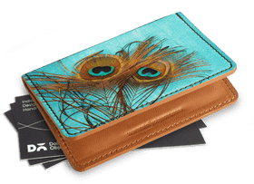 Peacock Feather Artistry Wallet PNG