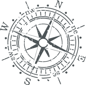 Elegant Compass Rose Navigating the World PNG