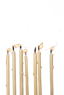 Whimsical Candle Flames Dance Together PNG