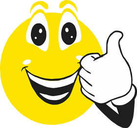 Happy Smiley with a Thumbs Up PNG