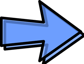 Blue Arrow Pointing Forward PNG