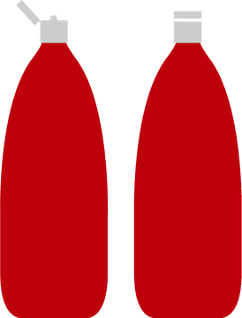 Red Sauce Bottle Duo Classic and Squeeze PNG