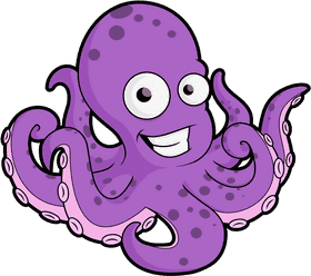Playful Octopus Tentacles in Vibrant Colors PNG