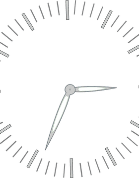 Modern Minimalist Clock Design PNG