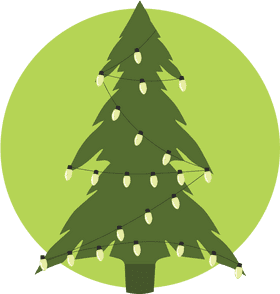 Glowing Holiday Tree of Cheer PNG