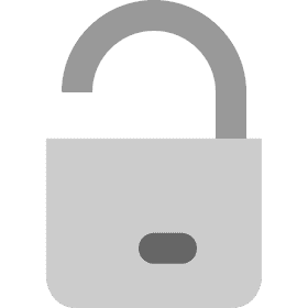 Open Lock Symbol for Security Concepts PNG