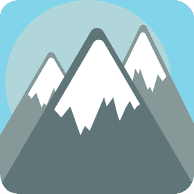 Majestic Mountain Peaks Under a Clear Sky PNG