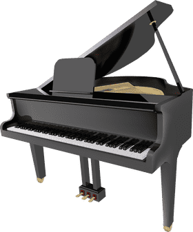 Elegant Piano Melodies in Motion PNG