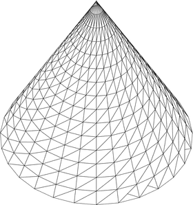 Geometric Representation of an Ice Cream Cone PNG