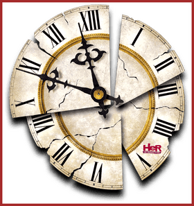 Shattered Time A Fragmented Clock Design PNG