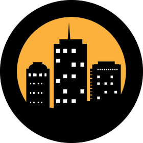 Elegant City Skyline at Dusk PNG