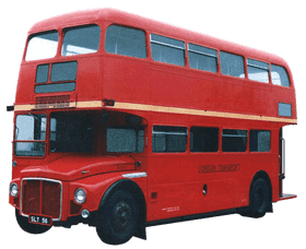 Classic Red London Bus Adventure PNG