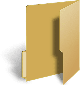 Golden Document Organizer Folder PNG