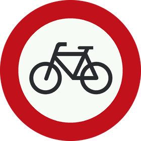 Bicycle Access Restricted Zone Sign PNG