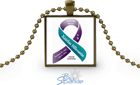 Katrina Silhouette Suicide Awareness Ribbon Tribute PNG