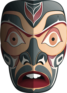 Tribal Art Inspired Welding Mask Design PNG