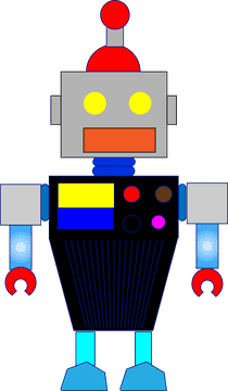 Colorful Friendly Robot Companion PNG