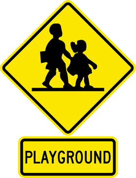 Child Safety at Play Playground Ahead PNG