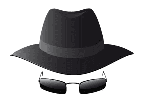 Stylish Hat with Sunglasses Mystery PNG