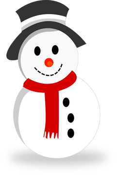 Delightful Snowman in a Cozy Scarf PNG