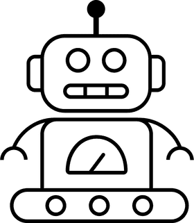 Friendly Vintage Robot Companion PNG