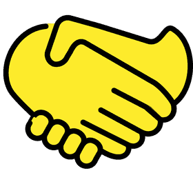 Bright and Bold Handshake Symbol PNG