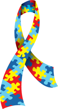 Colorful Awareness Ribbon for Autism Awareness PNG