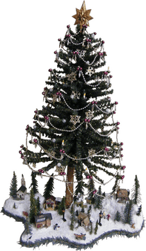 Festive Winter Wonderland Tree PNG