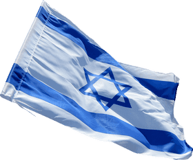 Israeli Flag Waving in the Breeze PNG