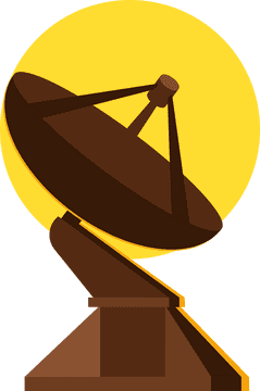 Radio Antenna Receiver of Signals and Waves PNG