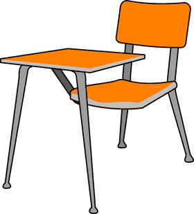 Modern Orange Office Desk Chair Design PNG