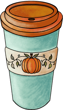 Autumn-Inspired Decorative Cookware Design PNG